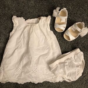 Baby B’gosh white dress with diaper cover